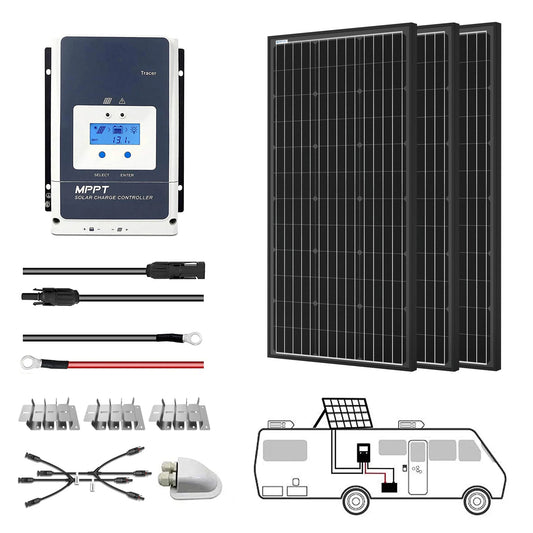 ACOPOWER 600 Watt Monocrystalline Solar RV Kit w/50A MPPT Charge Controller (3x200W 50A Kit)